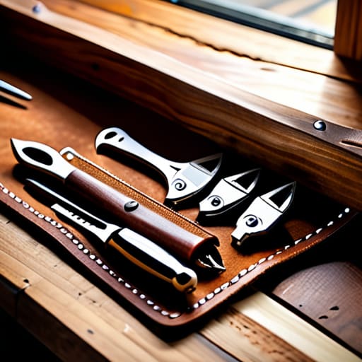 Hand-stitched Heavy-Duty Leather Tool Rolls.
