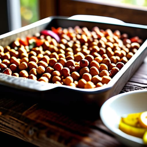 The One-Pan Chickpea Roast on tray.