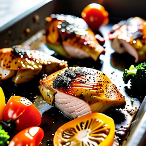 Healthy meal using The Sheet Pan Standard.